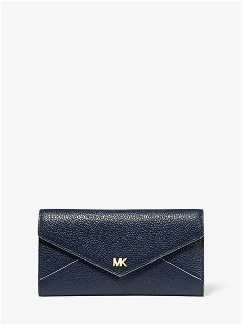 michael michael kors large two-tone pebbled leather envelope wallet|Michael Kors Jet Set Travel Large Logo Embossed .